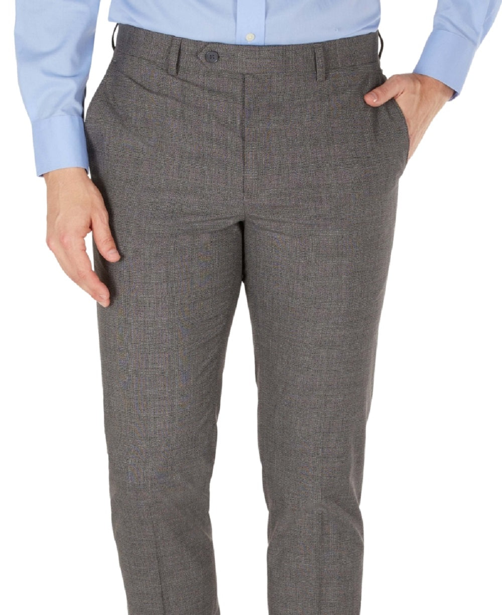 Calça social masculina Calvin Klein xadrez skinny fit cinza tamanho 32x32