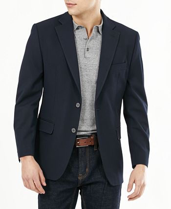 Blazer masculino Michael Kors Modern Fit Stretch Solid Azul Tamanho 38