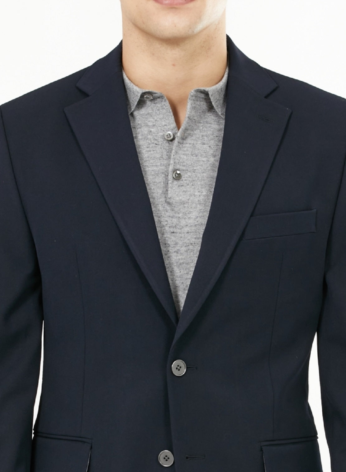 Blazer masculino Michael Kors Modern Fit Stretch Solid Azul Tamanho 48