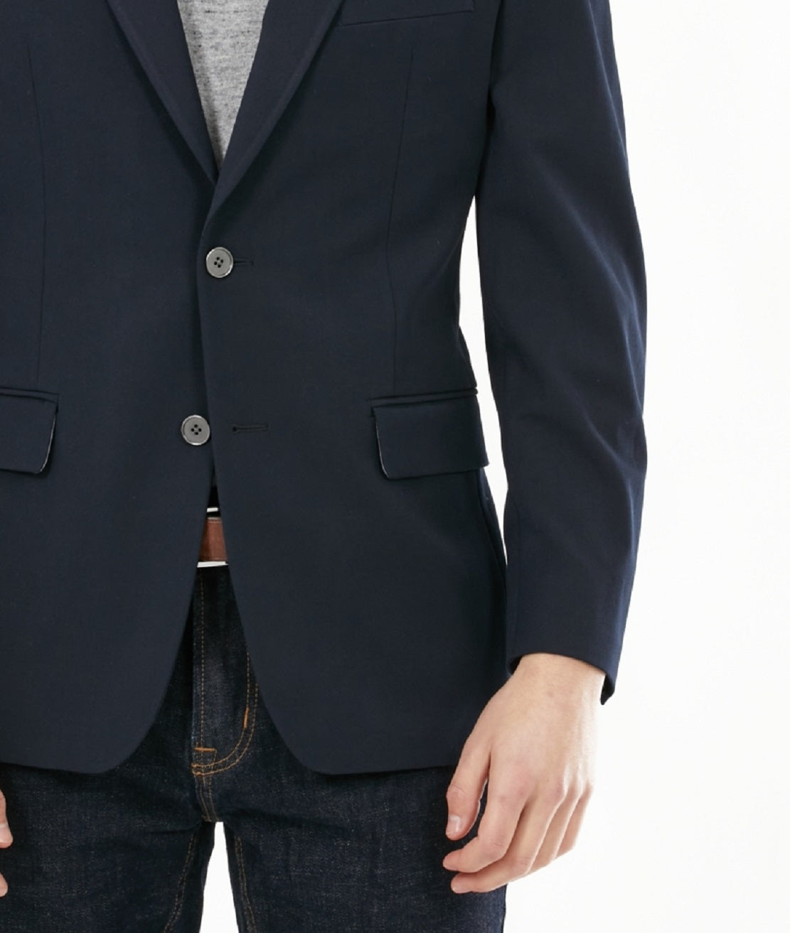 Blazer masculino Michael Kors Modern Fit Stretch Solid Azul Tamanho 48