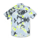 Camisa masculina Volcom Saturate de manga curta, azul-limão, tamanho P/M