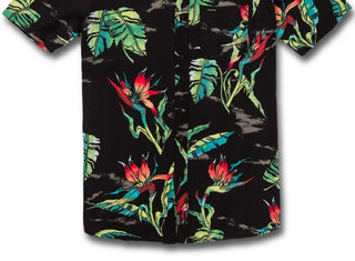 Camisa Volcom Masculina Birds Of Raredise Manga Curta Preta Tamanho X-G