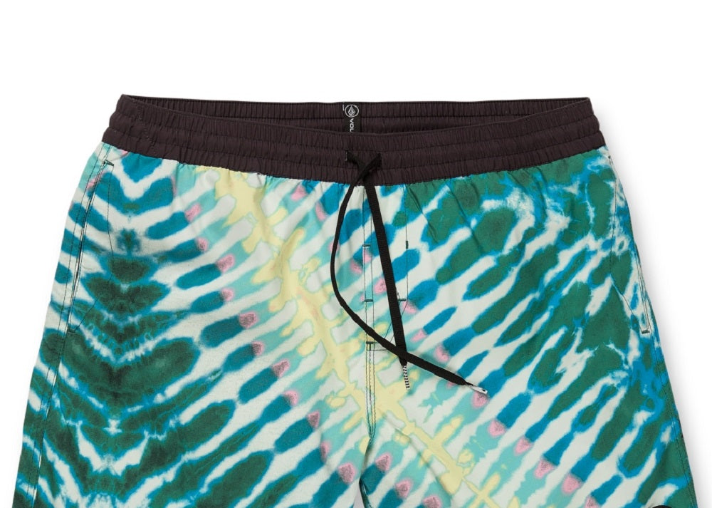 Calção de banho masculino Volcom Beach Bunch verde tamanho X-Large