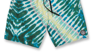 Calção de banho masculino Volcom Beach Bunch verde tamanho X-Large