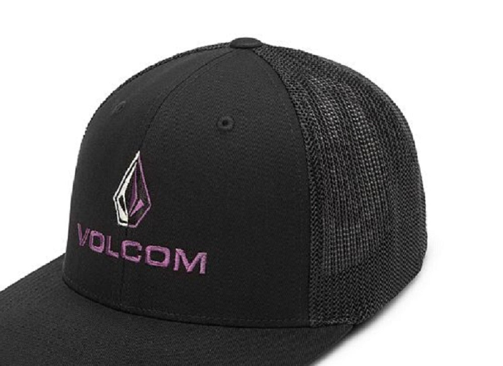 Boné Volcom Duel Duo Flexfit Masculino Preto Tamanho Grande