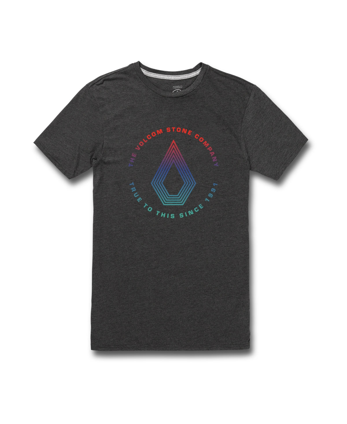 Camiseta Volcom Horizon Masculina Manga Curta Cinza Tamanho Médio