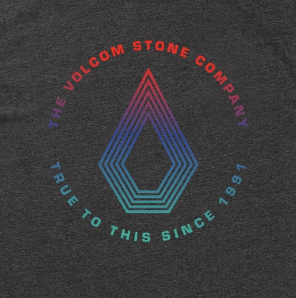 Camiseta Volcom Horizon Masculina Manga Curta Cinza Tamanho Grande