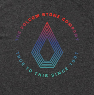Camiseta Volcom Horizon Masculina Manga Curta Cinza Tamanho Grande