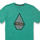 Camiseta Volcom Masculina Interference Manga Curta Verde Tamanho Médio