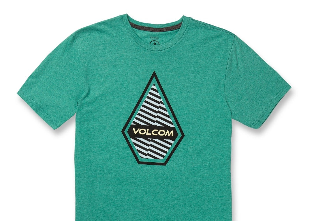 Camiseta Volcom Masculina Interference Manga Curta Verde Tamanho Médio