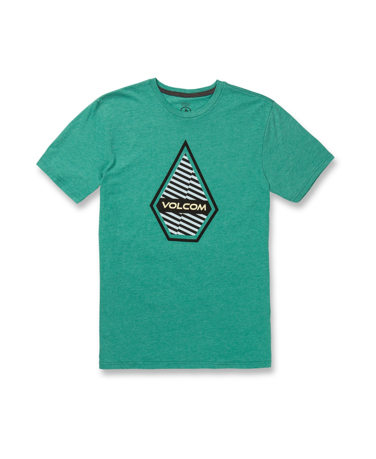 Camiseta Volcom Masculina Interference Manga Curta Verde Tamanho Médio