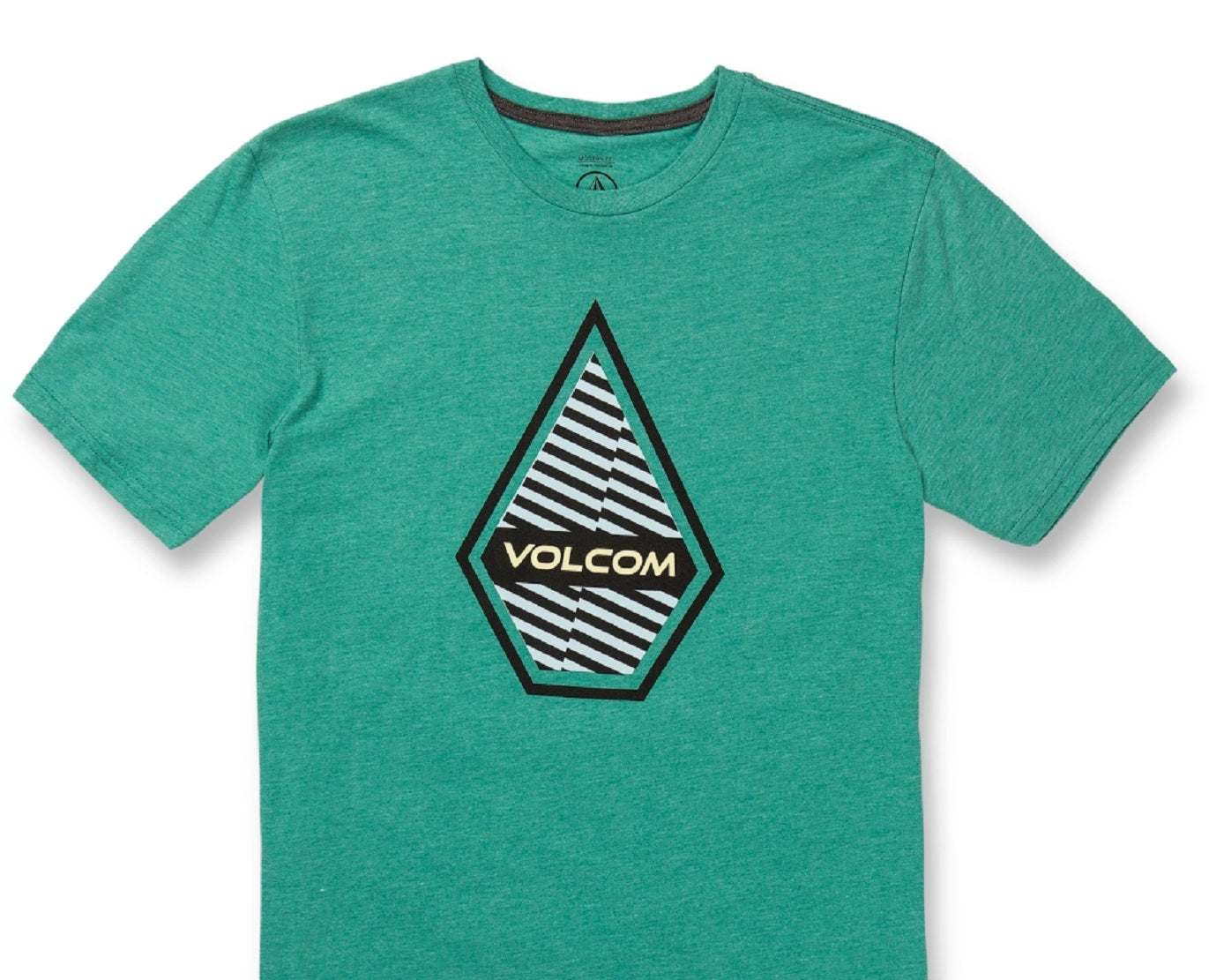 Camiseta masculina Volcom Interference manga curta verde tamanho XX-G