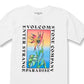 Camiseta Volcom Strange Paradise masculina, manga curta, branca, tamanho médio