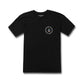 Camiseta gráfica Volcom Star Shields masculina, preta, tamanho pequeno