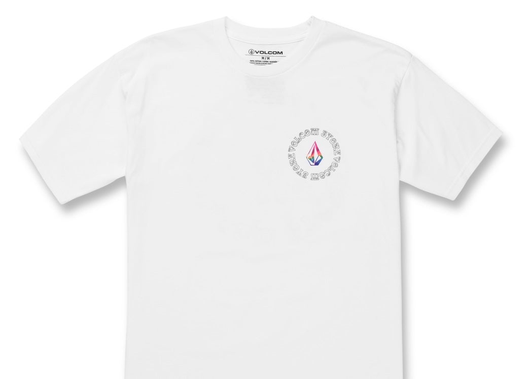 Camiseta Volcom Star Shields Masculina Manga Curta Branca Tamanho Grande