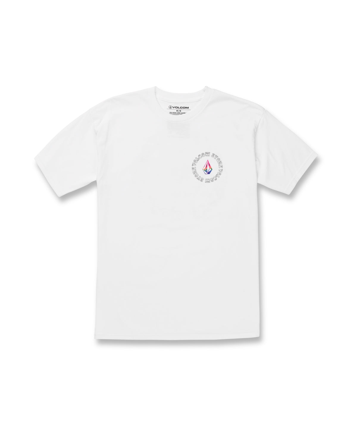 Camiseta Volcom Star Shields Masculina Manga Curta Branca Tamanho Grande