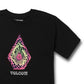Camiseta Volcom Star Shields Stone masculina, manga curta, preta, tamanho XX-G