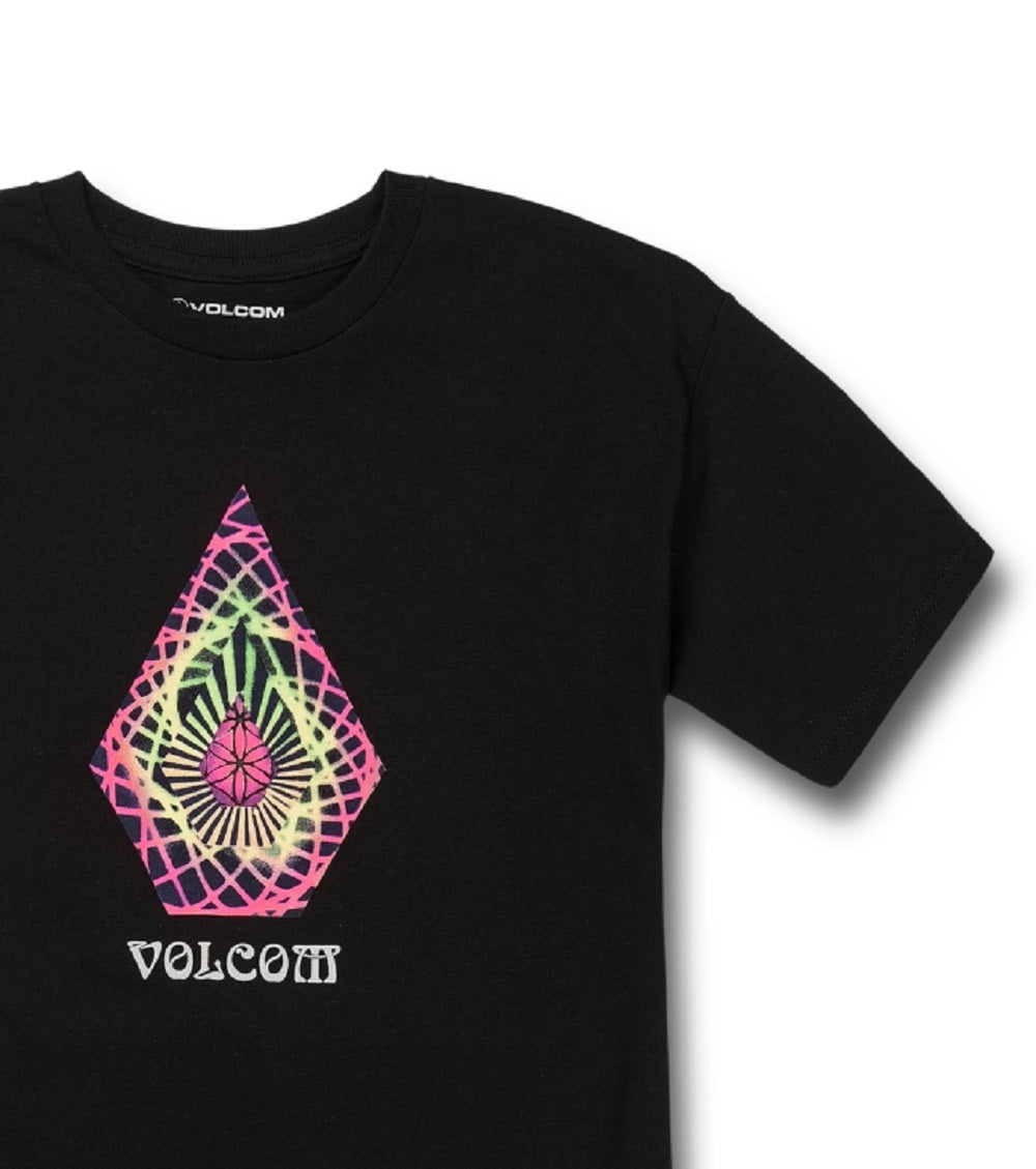 Camiseta Volcom Star Shields Stone masculina, manga curta, preta, tamanho XX-G