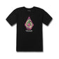 Camiseta Volcom Star Shields Stone masculina, manga curta, preta, tamanho XX-G