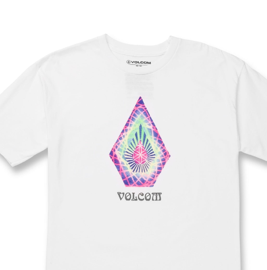 Camiseta Volcom Star Shields Stone Graphic Masculina Branca Tamanho Médio