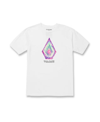 Camiseta Volcom Star Shields Stone Graphic Masculina Branca Tamanho Médio