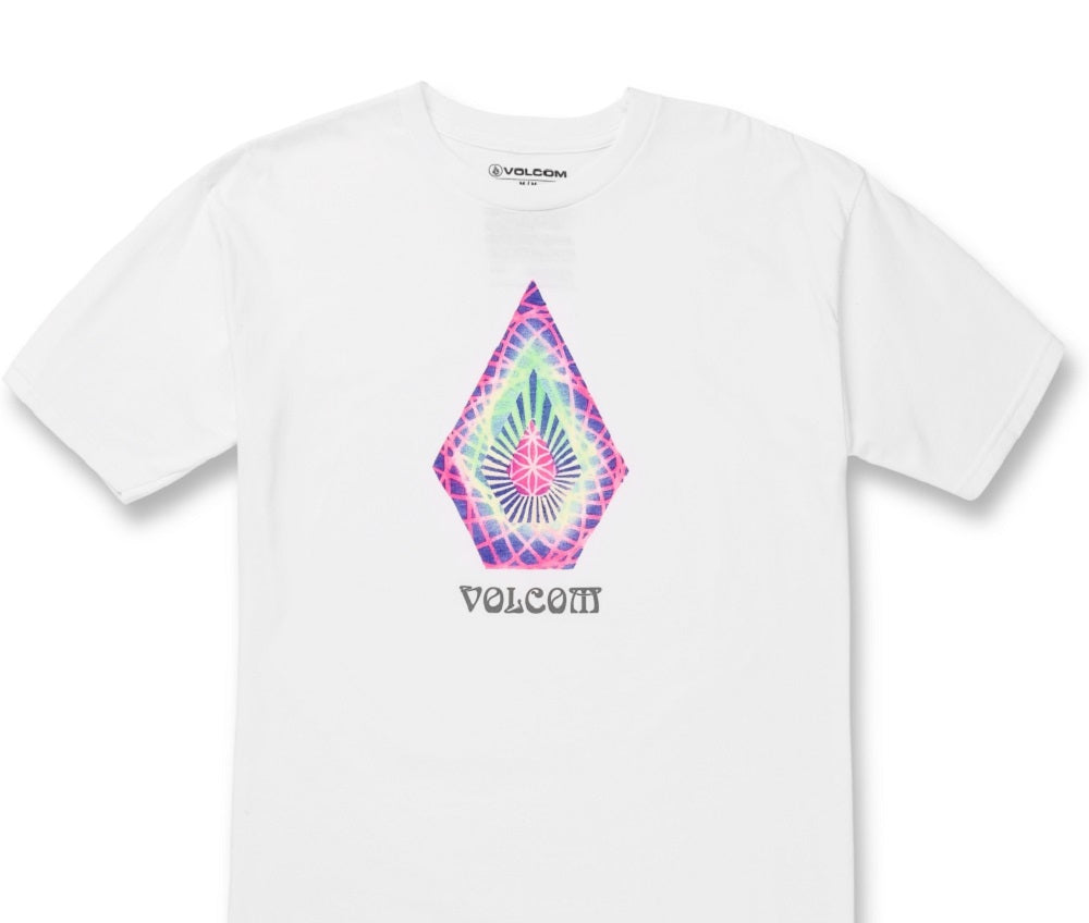 Camiseta Volcom Star Shields Stone Graphic Masculina Branca Tamanho Grande
