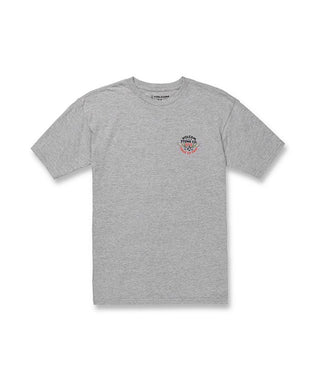Camiseta Volcom Masculina Winged Beast Manga Curta Cinza Tamanho Grande