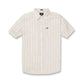 Camiseta Volcom Boiler Woven de manga curta masculina, branca, tamanho X-G