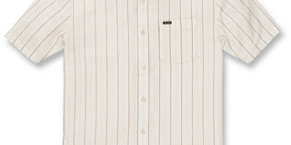 Camiseta Volcom Boiler Woven de manga curta masculina, branca, tamanho X-G