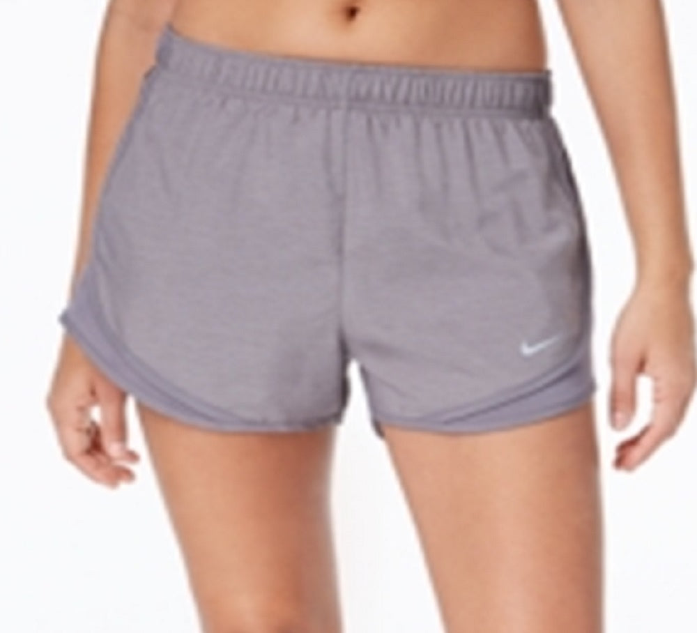 Shorts de corrida Nike Dri Fit Tempo feminino, cinza, tamanho XX-G