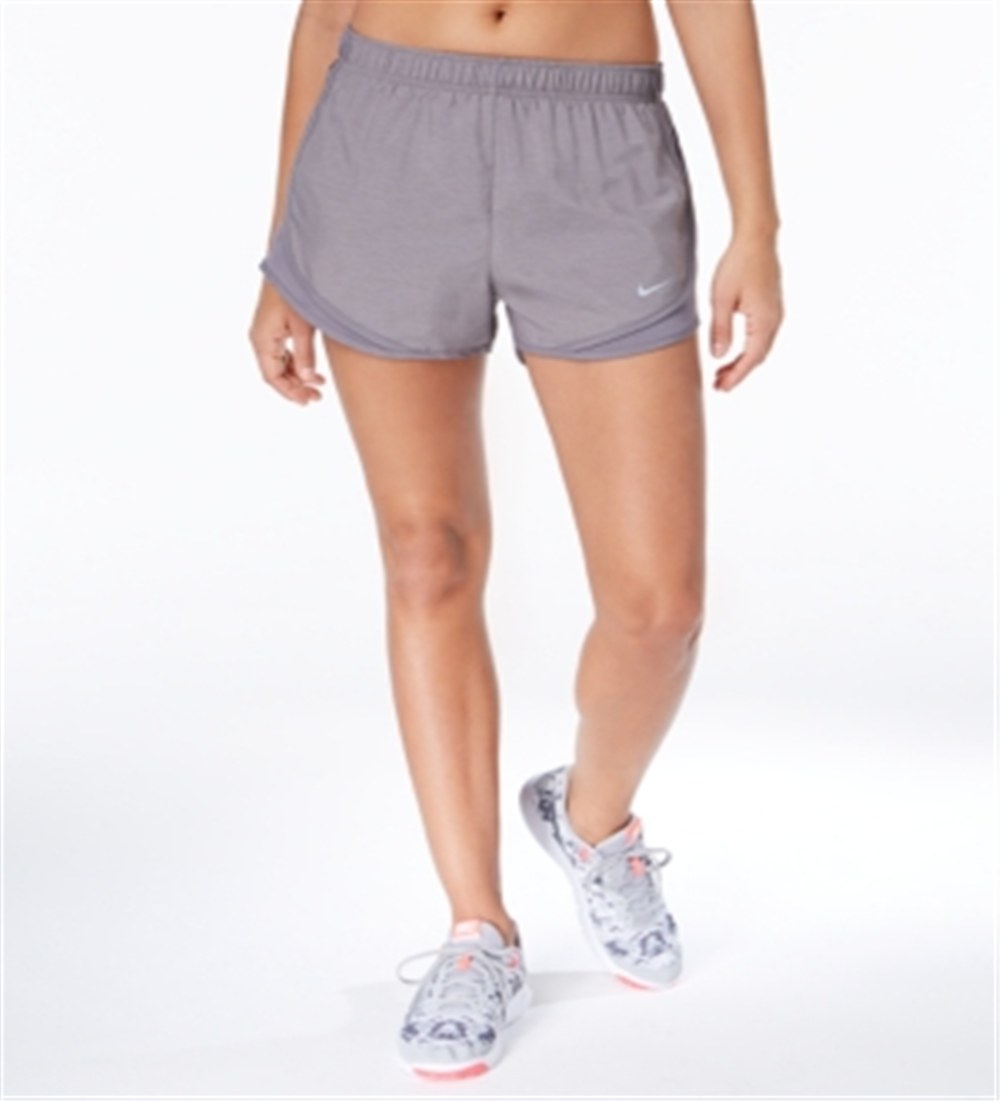 Shorts de corrida Nike Dri Fit Tempo feminino, cinza, tamanho XX-G