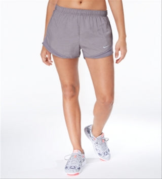 Shorts de corrida Nike Dri Fit Tempo feminino, cinza, tamanho XX-G