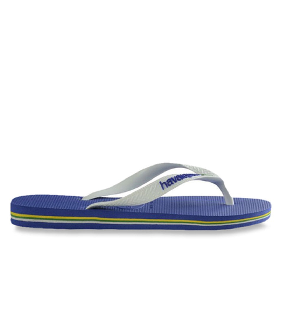 Havaianas Masculino Brasil Logo Flip Flop Azul Tamanho 9.5
