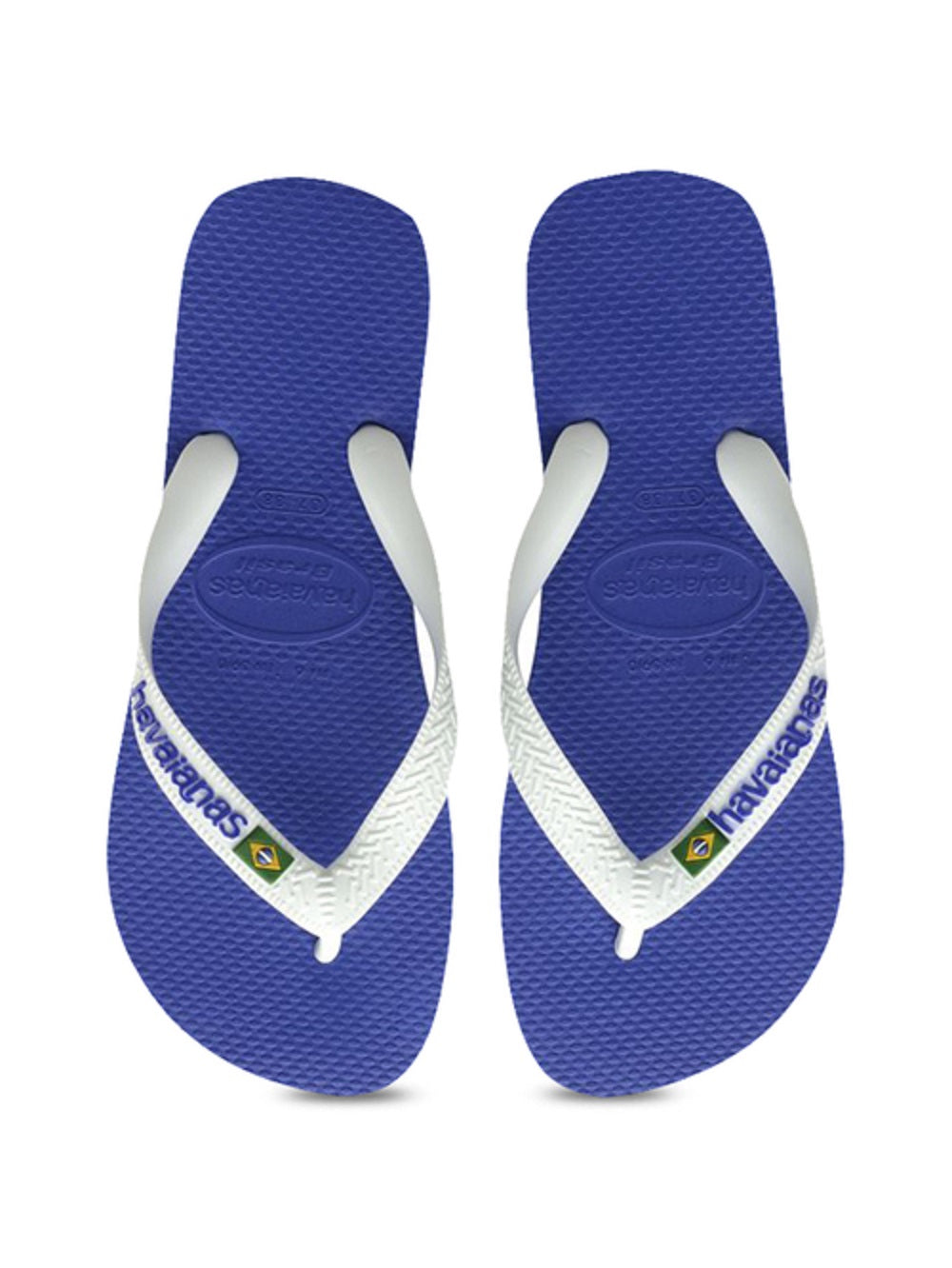 Havaianas Masculino Brasil Logo Flip Flop Azul Tamanho 9.5