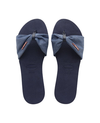 Sandália Havaianas You St Tropez Shine Feminina Azul Tamanho 8