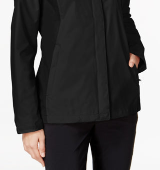 Jaqueta de chuva feminina Columbia Omni Tech Arcadia II preta, tamanho grande