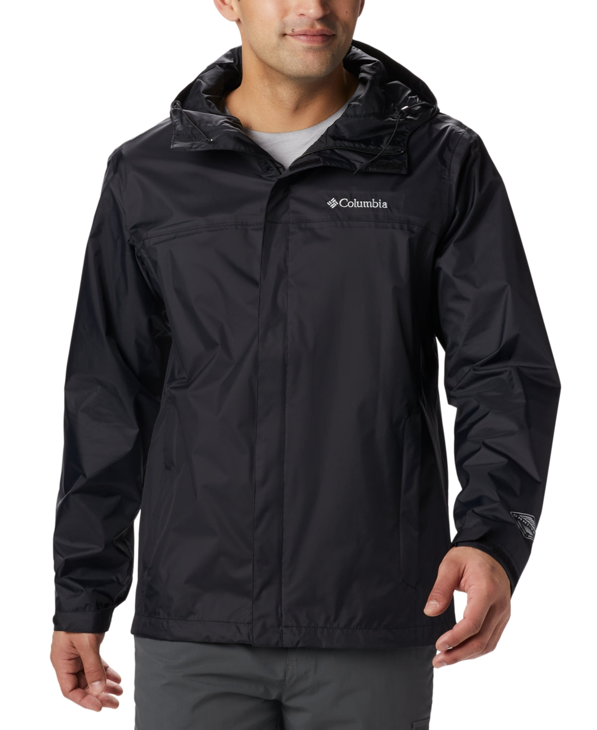 Jaqueta de chuva resistente à água Columbia Watertight II masculina, preta, tamanho grande