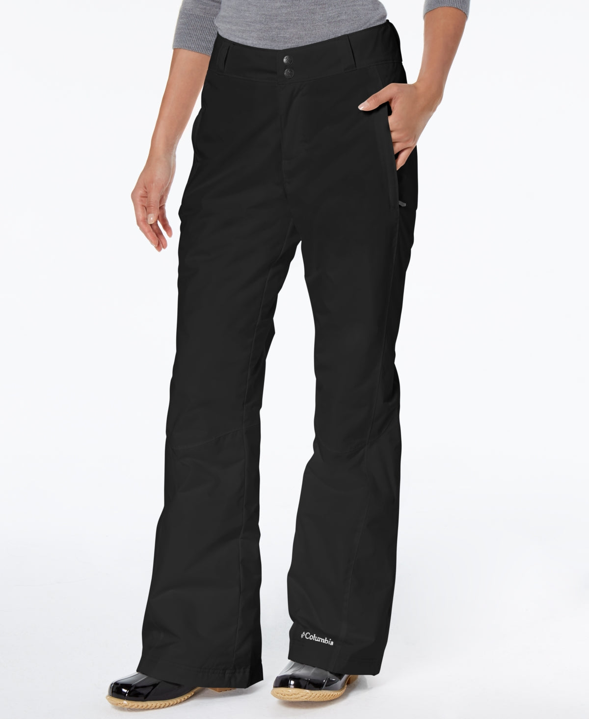 Calça de neve Columbia Modern Mountain Internal Gaiter feminina, preta, tamanho pequeno