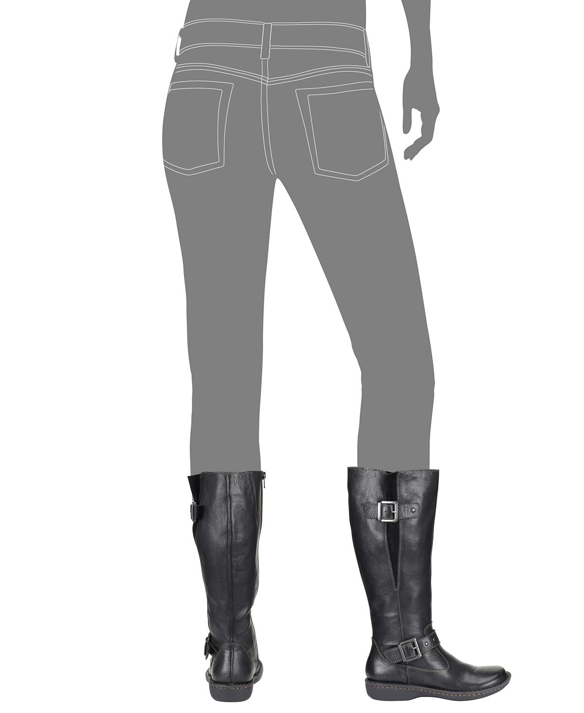 Botas femininas BOC Austin com bico fechado e cano alto, tamanho 9, marrom