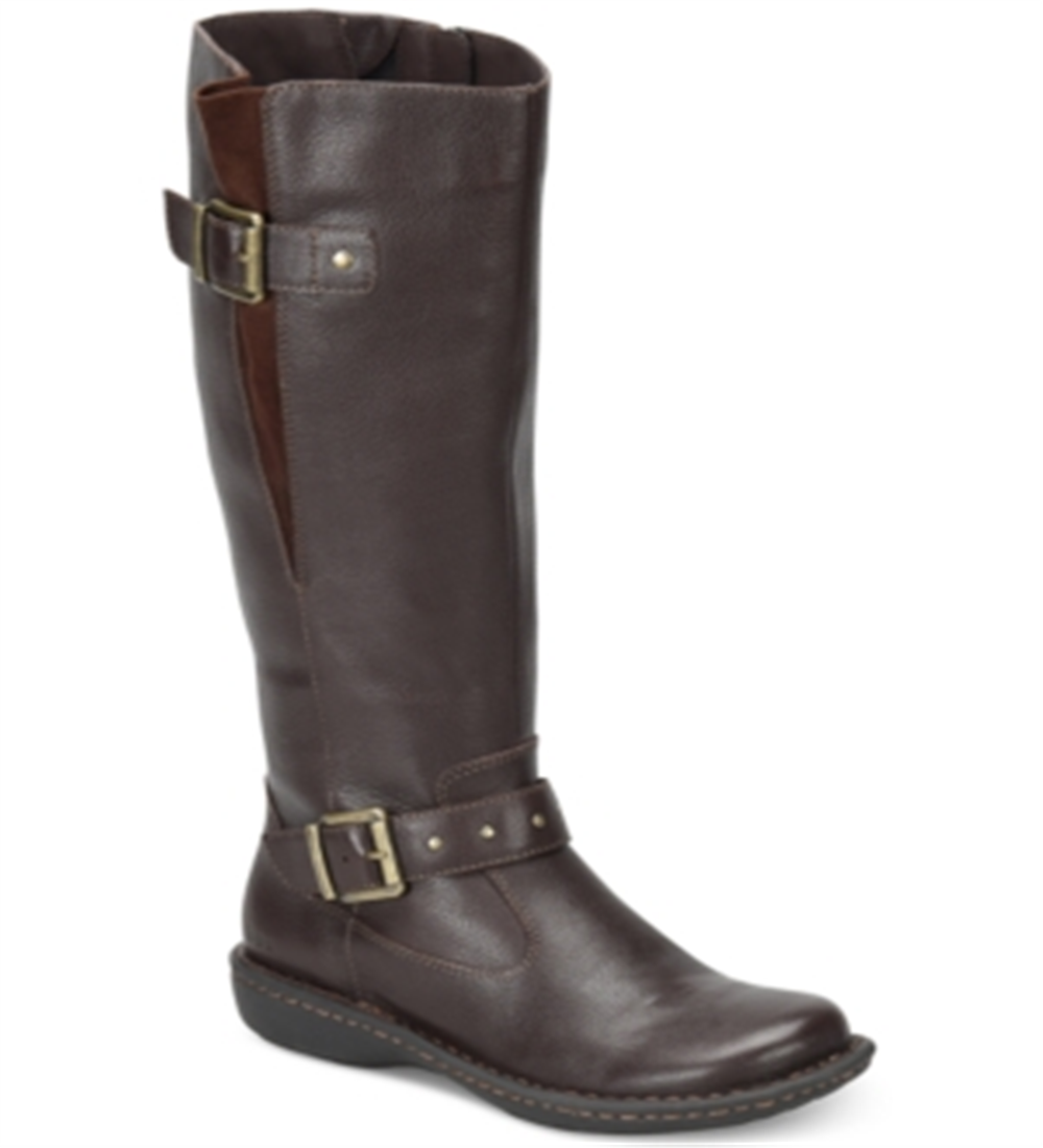 Botas femininas BOC Austin com bico fechado e cano alto, tamanho 9, marrom