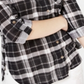 Camisa xadrez com aba dobrada Polly &amp; Esther Junior, preta, tamanho extragrande