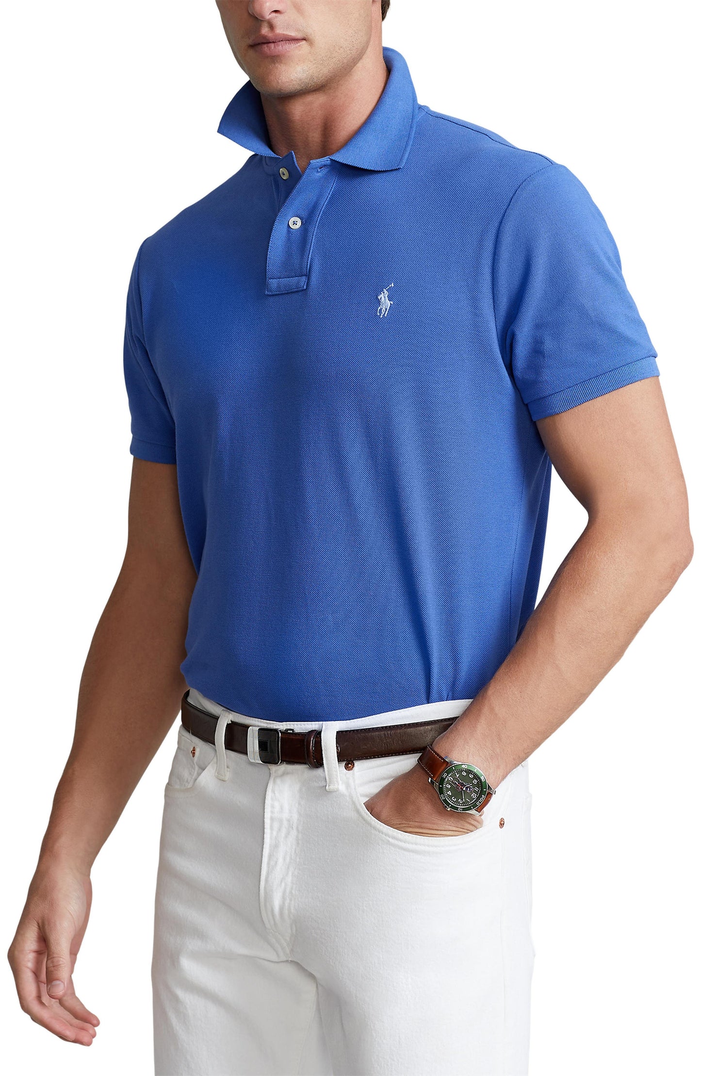 Polo Ralph Lauren Masculino Piquet Azul Tamanho XX-Grande