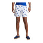 Calção de banho masculino Polo Ralph Lauren Traveler com estampa de barco à vela, branco, tamanho médio