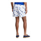 Calção de banho masculino Polo Ralph Lauren Traveler com estampa de barco à vela, branco, tamanho médio