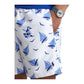 Calção de banho masculino Polo Ralph Lauren Traveler com estampa de barco à vela, branco, tamanho médio