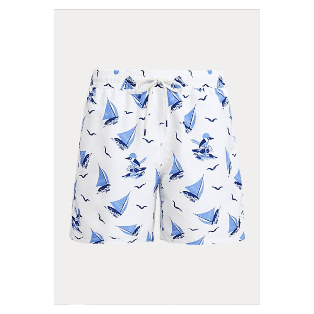 Calção de banho Polo Ralph Lauren Traveler Classic masculino azul tamanho X-G