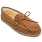 Chinelo mocassim masculino Minnetonka em pele de carneiro genuína marrom tamanho 9 M