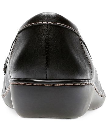 Sapatos Clarks Ashland Bubble Flats Femininos Pretos Tamanho 9,5 N