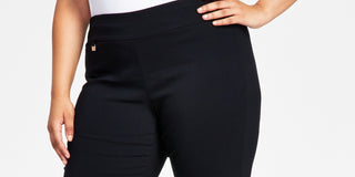 Alfani Women's Tummy Control Pull On Skinny Pants Black Size 22W