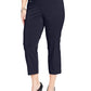 Calça Capri Feminina Alfani Tummy Control Azul Tamanho 16W